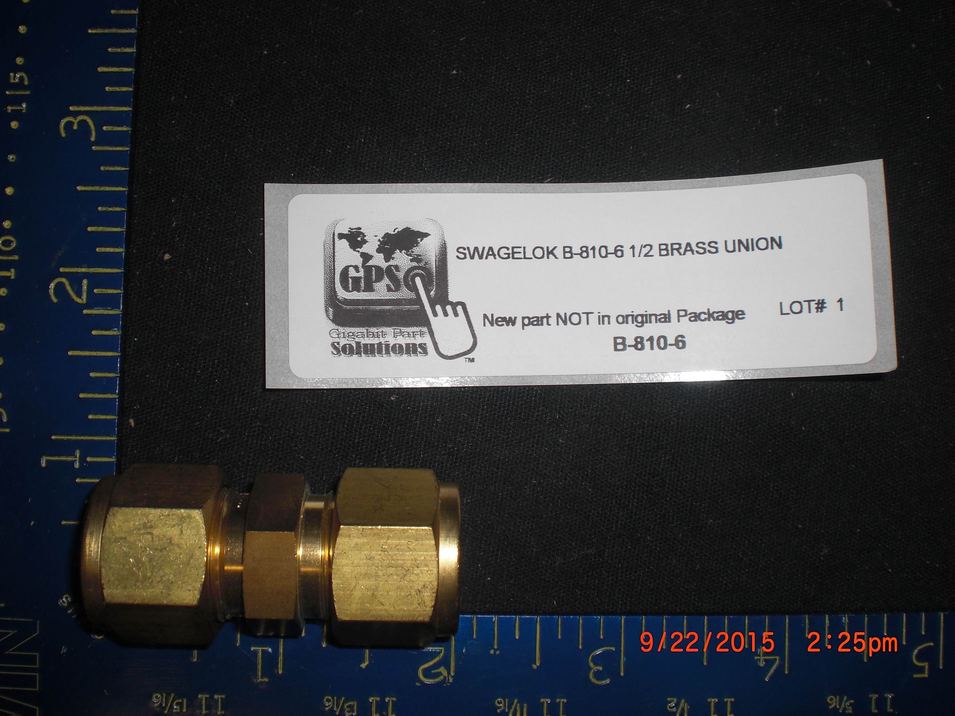 B-810-6 Swagelok B-810-6 1/2 Brass Union