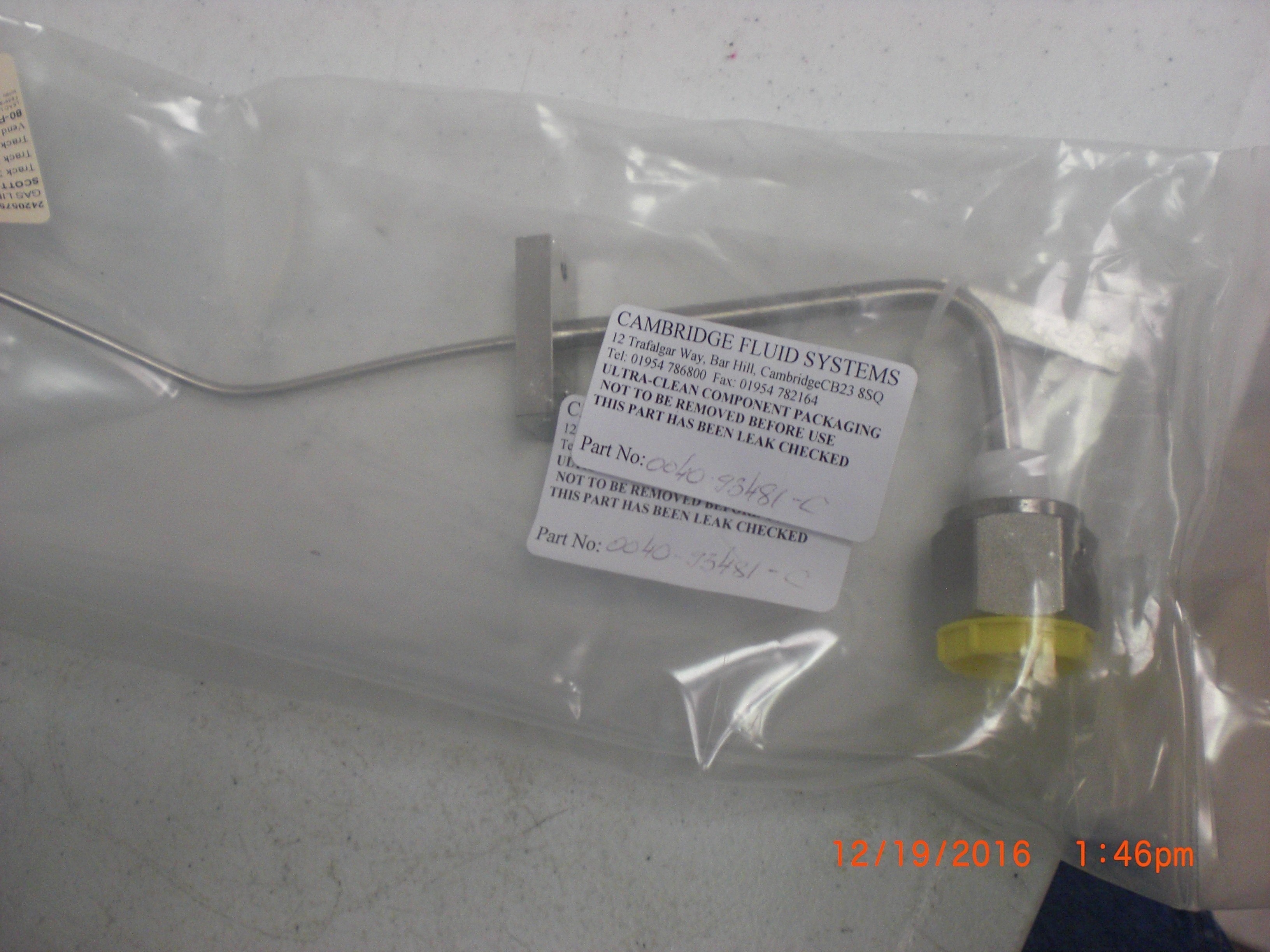 0040 93481 Applied Materails AMAT 0040 93481 GASLINE ASSY